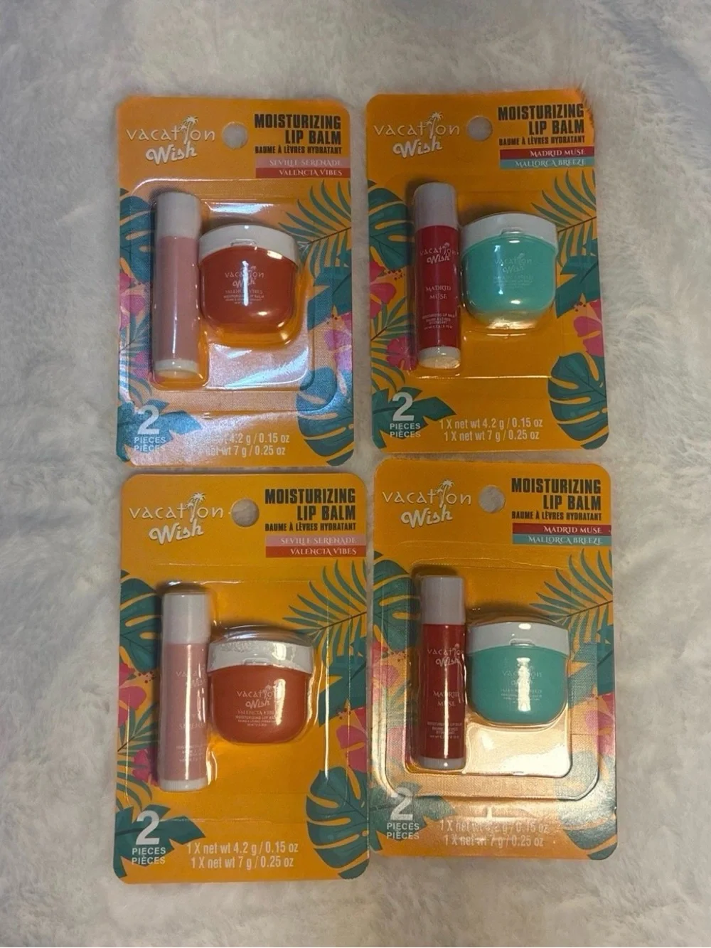 Moisturizing Lip Balm Set — Pink & Teal